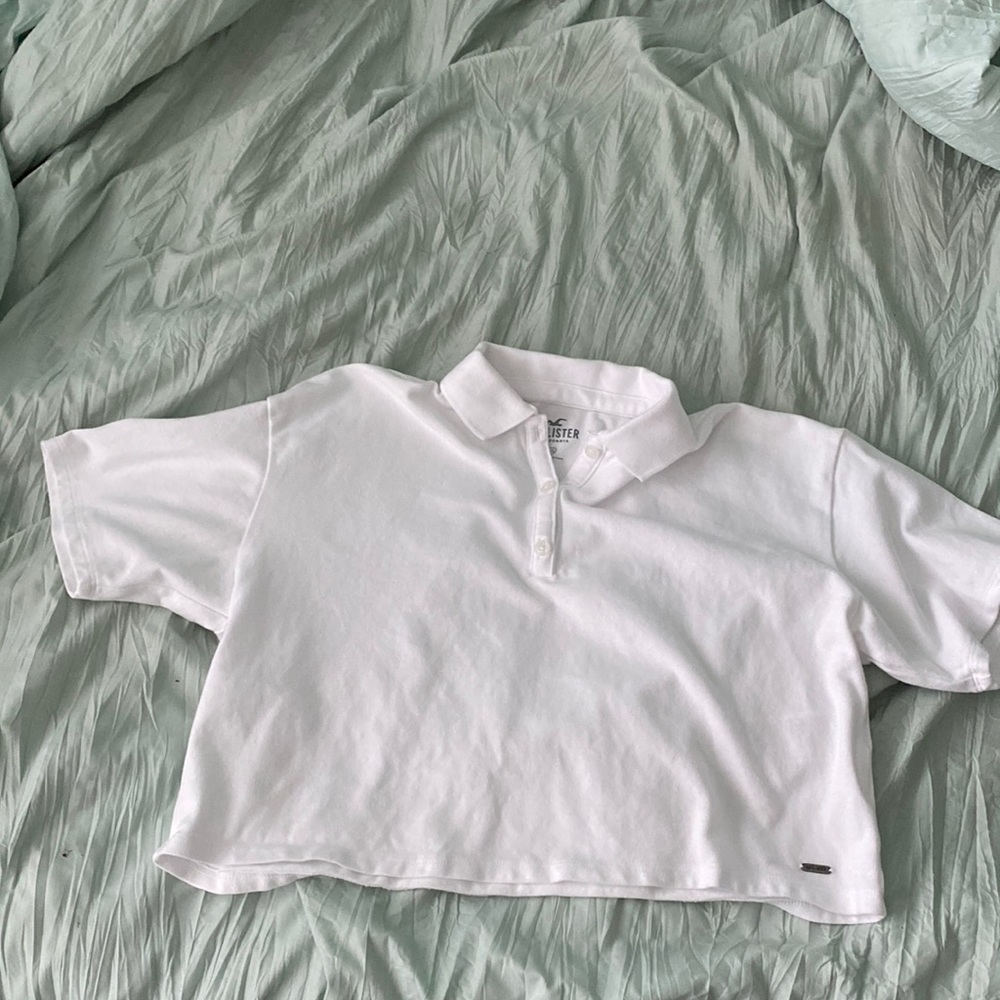 White quarter button up white t shirt
